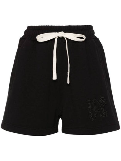 Short Pants PWCI002R24FLE0011010 BLACK BLACK BLACK - PALM ANGELS - BALAAN 2