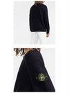 Men's Wappen Patch Crew Neck Wool Knit Top Navy - STONE ISLAND - BALAAN 7