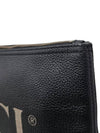 Women s 500984 WEB logo band black leather large clutch bag - GUCCI - BALAAN 7