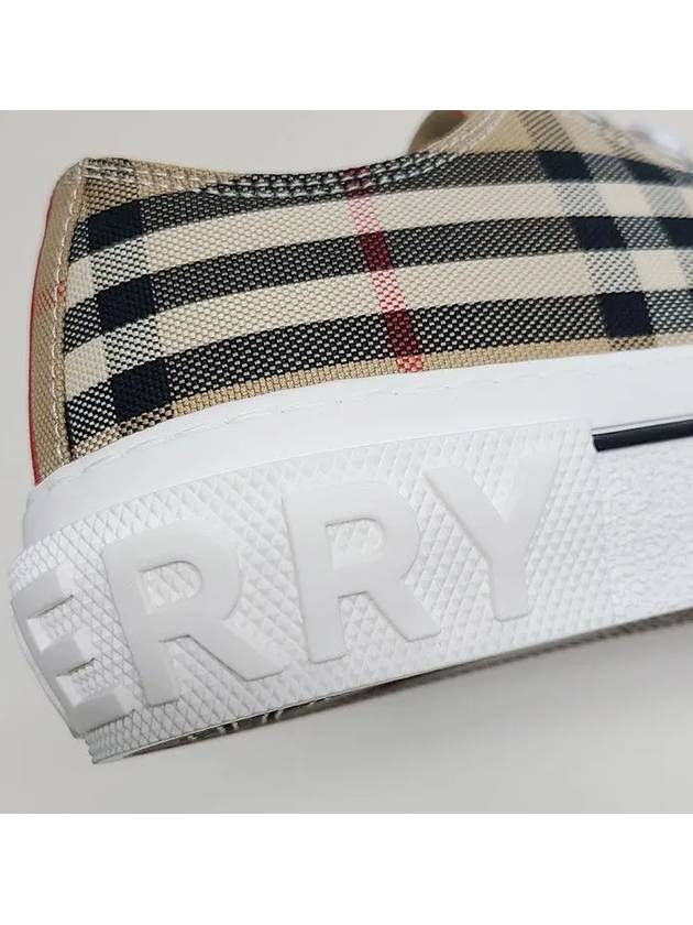 Vintage Check Cotton Sneakers Archive Beige - BURBERRY - BALAAN 5