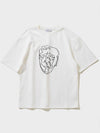 Face drawing embroidery short sleeve t shirt ivory - FFEFF STUDIO - BALAAN 2