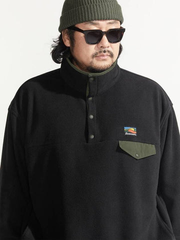 Fleece Camp Anorak Black - BOOVOOM - BALAAN 1