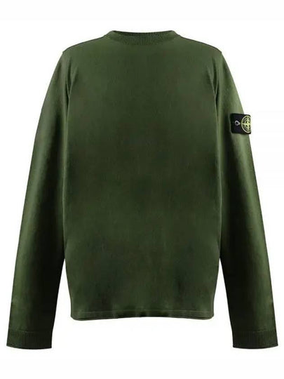 Wappen Patch Crew Neck Knit Top Olive - STONE ISLAND - BALAAN 2