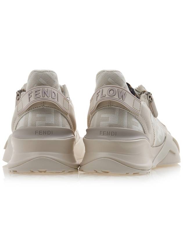 Flow FF Logo Low Top Sneakers White - FENDI - BALAAN 5