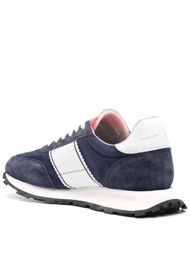 Paneled lace up running low top sneakers blue - PHILIPPE MODEL - BALAAN 5