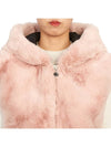 State Bunny Fur Hooded Vest Pink - MOOSE KNUCKLES - BALAAN 8