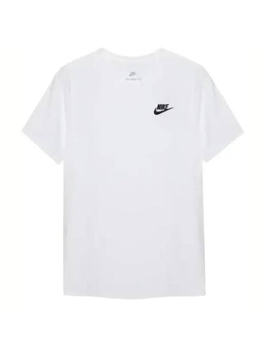 Women's Sportswear Club Essentials Logo Crew Neck Short Sleeve T-Shirt White - NIKE - BALAAN 1