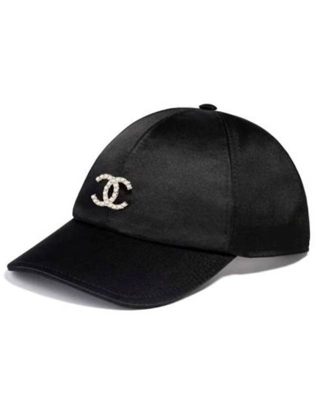 CC logo pearl hat ball cap black - CHANEL - BALAAN 2