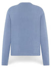 Couture Embroidered Cashmere Jersey Knit Top Blue - DIOR - BALAAN 3