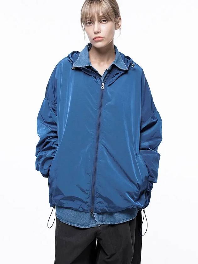 Four Woman Women s W243OT02BL Glisten Hooded Windbreaker Jumper Blue - CHANCE'S NOI - BALAAN 7