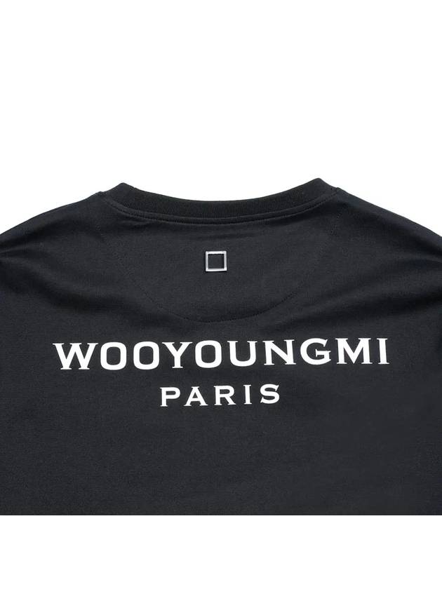 Cotton Back Logo Long Sleeve T-Shirt Black - WOOYOUNGMI - BALAAN 7