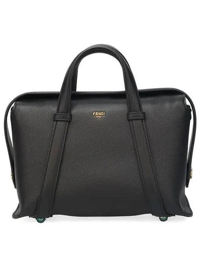 By The Way Boston Medium Leather Tote Bag Black - FENDI - BALAAN 2