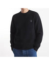 NM00805KT1006 Foxhead Sweater Black - MAISON KITSUNE - BALAAN 3