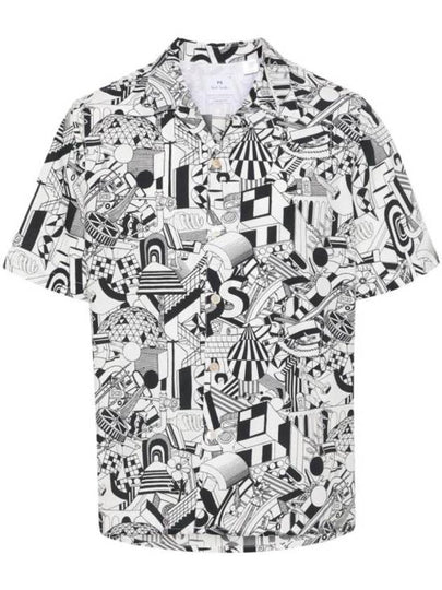 Jack World Vacation Print Short Sleeve Shirt White - PAUL SMITH - BALAAN 2