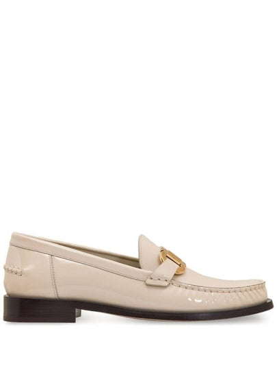 Moccasin Gancini Ornament Loafers White - SALVATORE FERRAGAMO - BALAAN 2