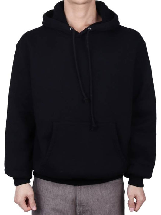 Men's smooth soft brushed hoodie black A23AP01TU BLACK - AURALEE - BALAAN 1