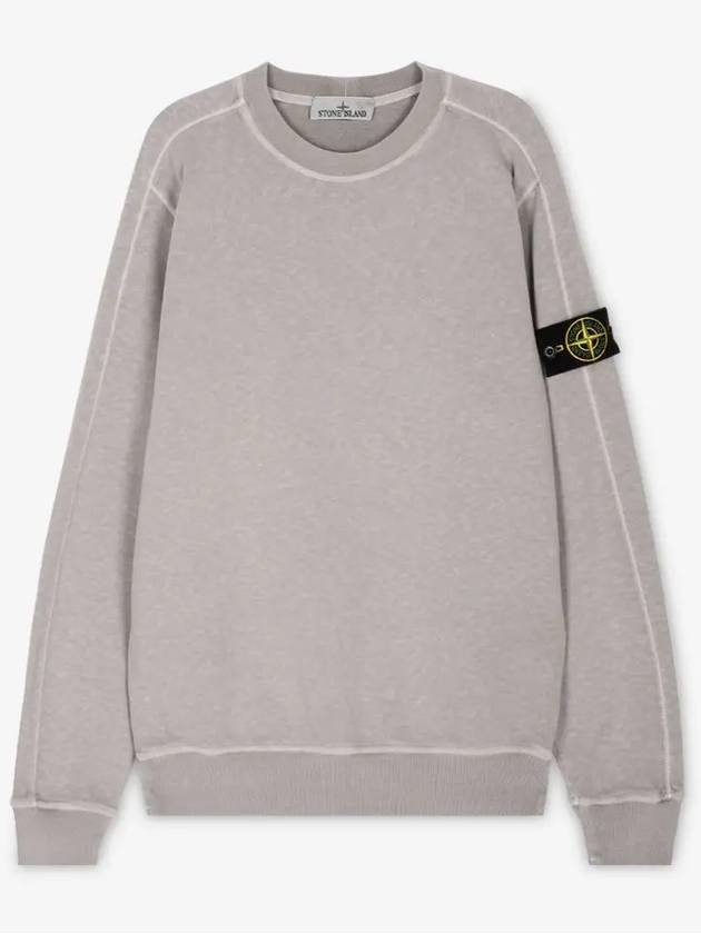 Garment Dyed Malfile Crewneck Sweatshirt Grey Heather - STONE ISLAND - BALAAN 3