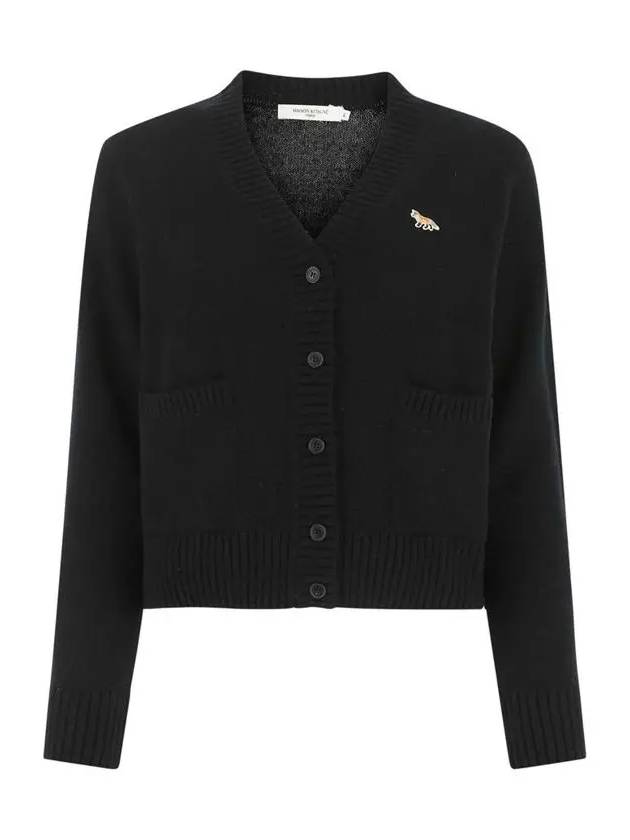 Baby Fox Patch Boxy Cardigan Black - MAISON KITSUNE - BALAAN 3