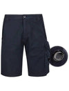 Lens Wappen Twill Stretch Cargo Shorts Navy - CP COMPANY - BALAAN 3