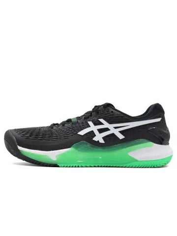 23 Gel Resolution 9 Clay Tennis Low Top Sneakers Green Black - ASICS - BALAAN 1