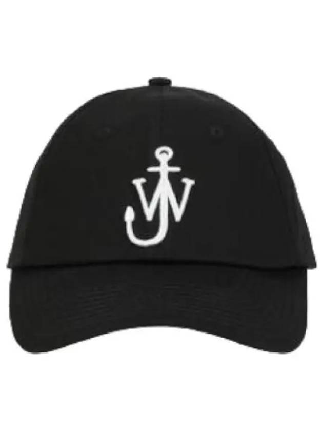 Logo Cotton Canvas Ball Cap Black Hat - JW ANDERSON - BALAAN 1