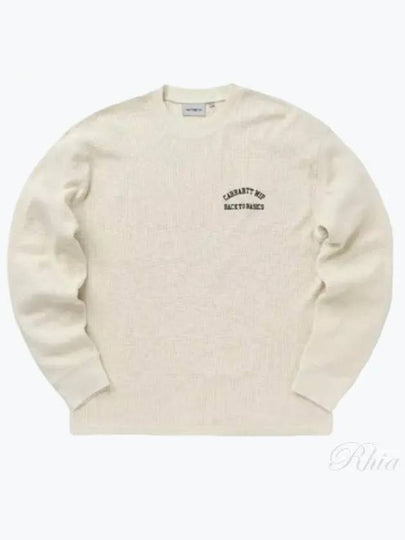 Basics Script Long Sleeve T-Shirt Ivory - CARHARTT WIP - BALAAN 2