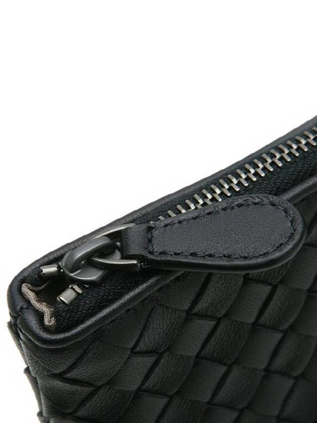 Intrecciato Document Leather Clutch Bag Black - BOTTEGA VENETA - BALAAN 6