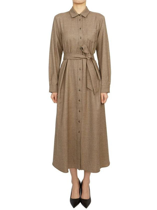 Auronzo Long Dress Brown - MAX MARA - BALAAN 2