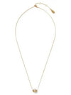 V Logo Signature Pearl Necklace Gold - VALENTINO - BALAAN 3