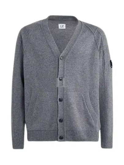 Men's Lens Wappen Button Front Cardigan Grey - CP COMPANY - BALAAN 2