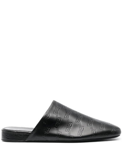 Debossed Logo Leather Mule Black - BALENCIAGA - BALAAN 2