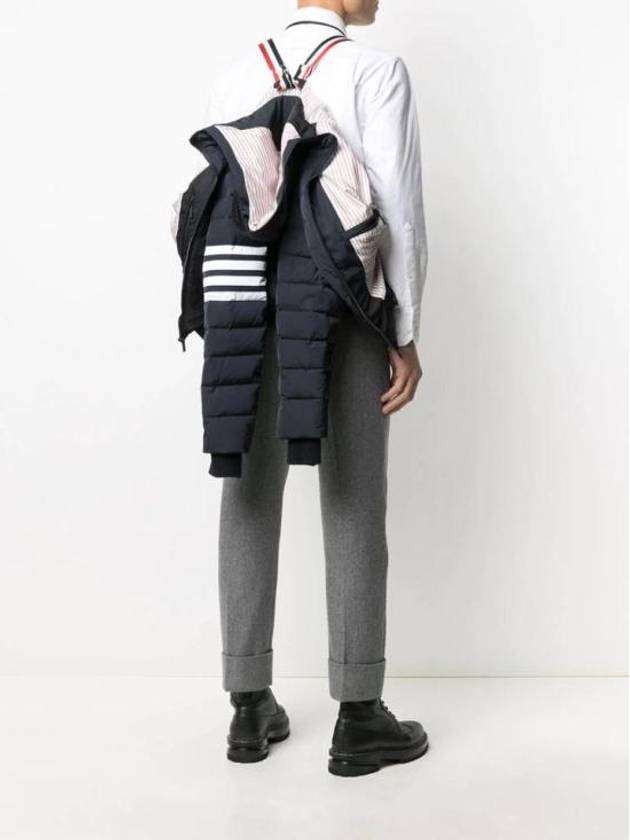 Poly Twill Down Filled 4-Bar Ski Padding Navy - THOM BROWNE - BALAAN 6