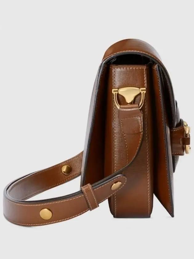 Horsebit 1955 Leather Shoulder Bag Brown - GUCCI - BALAAN 4