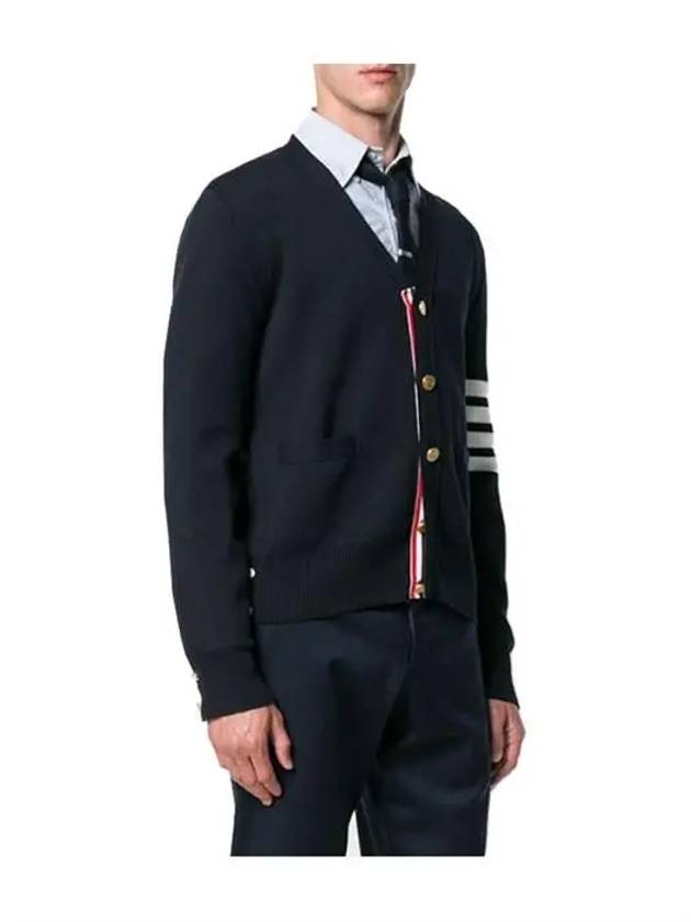 Milano Stitch 4 Bar Cardigan Navy - THOM BROWNE - BALAAN 4