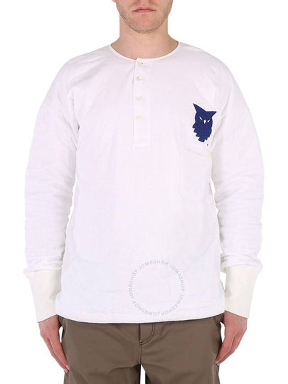 Owl Patch Logo Cotton Long Sleeve T-Shirt White - MAISON MARGIELA - BALAAN 2