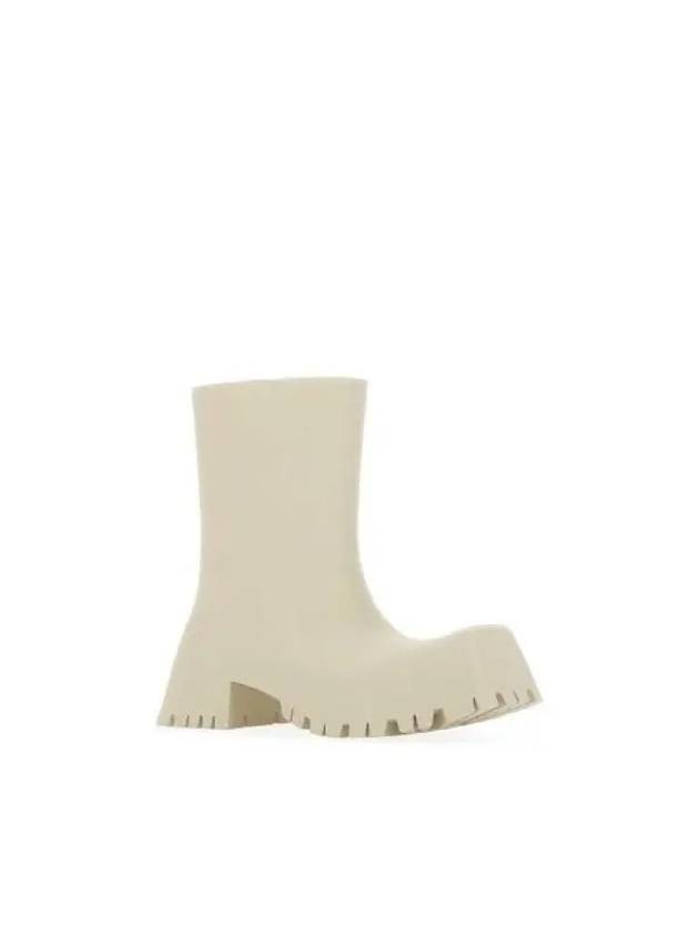 Square Toe Rubber Rain Boots Beige - BALENCIAGA - BALAAN 3