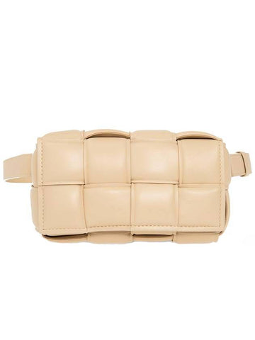 Padded Cassette Small Belt Bag Porridge - BOTTEGA VENETA - BALAAN.