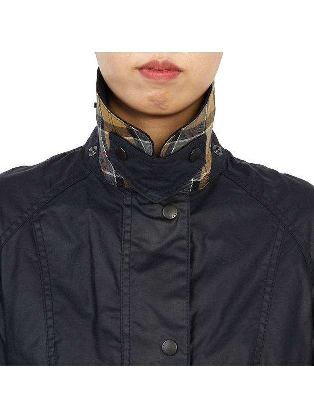 Beadnell Wax Zip-up Jacket Dark Navy - BARBOUR - BALAAN 10