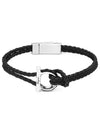 Gancini Leather Bracelet Silver Black - SALVATORE FERRAGAMO - BALAAN 2