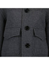 Flap Pocket Wool Cashmere Jacket Grey - AMI - BALAAN 4