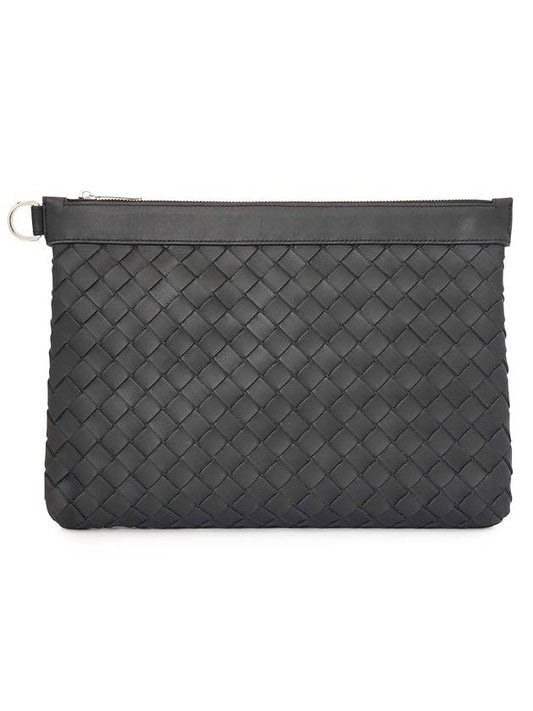 Classic Intrecciato Clutch Bag Black - BOTTEGA VENETA - BALAAN 1