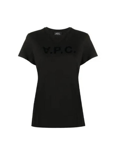 VPC Logo Organic Cotton Short Sleeve T-Shirt Black - A.P.C. - BALAAN 2