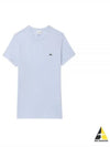 Crew Neck Pima Cotton Jersey Short Sleeve T-Shirt Light Blue - LACOSTE - BALAAN 2