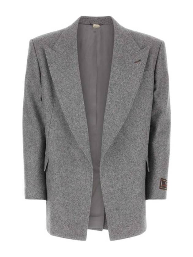 Wool Cashmere Formal Jacket Light Grey - GUCCI - BALAAN 2