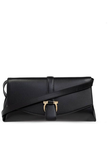 FERRAGAMO Leather Shoulder Bag, Women's, Black - SALVATORE FERRAGAMO - BALAAN 1