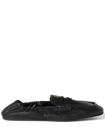 Miu Miu Embossed-Logo Loafers - MIU MIU - BALAAN 1