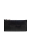 Intrecciato Zipper Leather Card Wallet Black - BOTTEGA VENETA - BALAAN 2