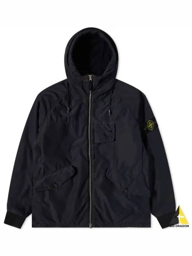 David Canvas Hooded Jacket Navy - STONE ISLAND - BALAAN 2