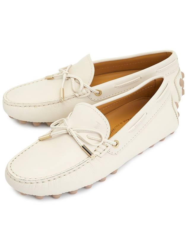 Gommino Bubble Leather Driving Shoes Off White - TOD'S - BALAAN 2