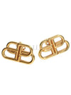 BB Logo Stud Earrings Gold - BALENCIAGA - BALAAN 2